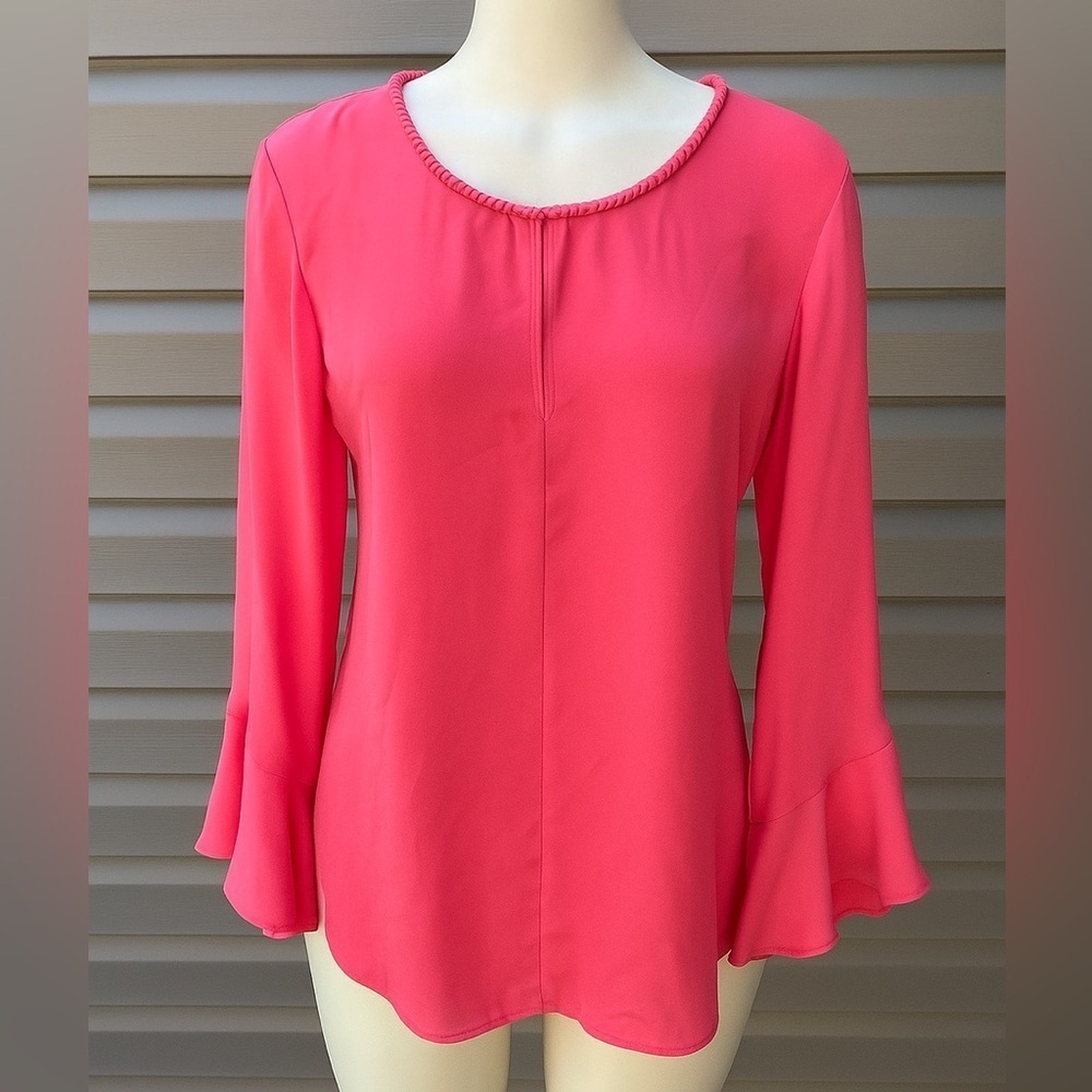Kobi Halperin 100% sill trumpet sleeve blouse size M